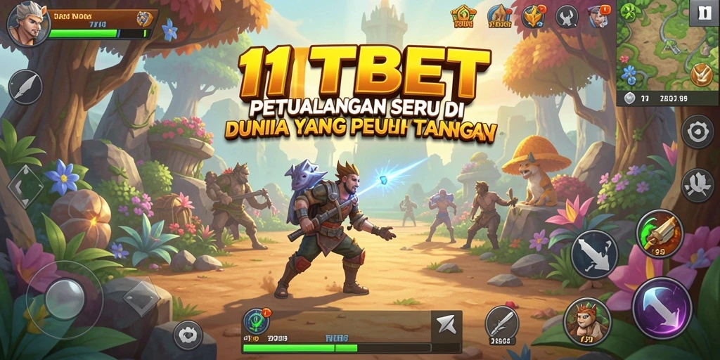 Tampilan gameplay <strong>11TBET</strong> menunjukkan petualangan seru di dunia fantasi.