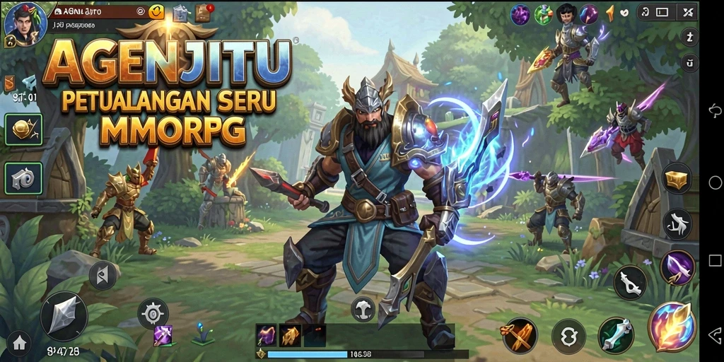 Screenshot AGENJITU menampilkan aksi menarik dalam pertarungan MMORPG.