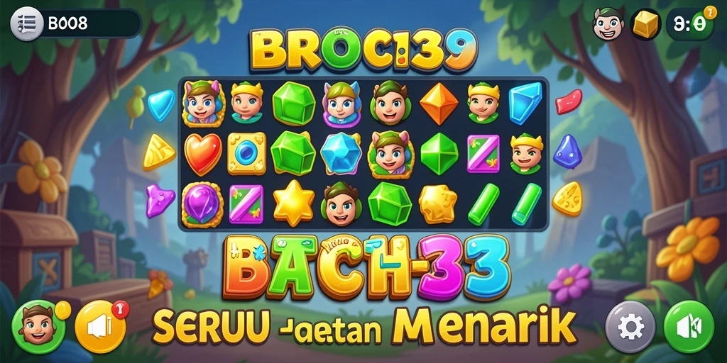 Gameplay seru BRO138 dengan tantangan Match-3 yang menarik.