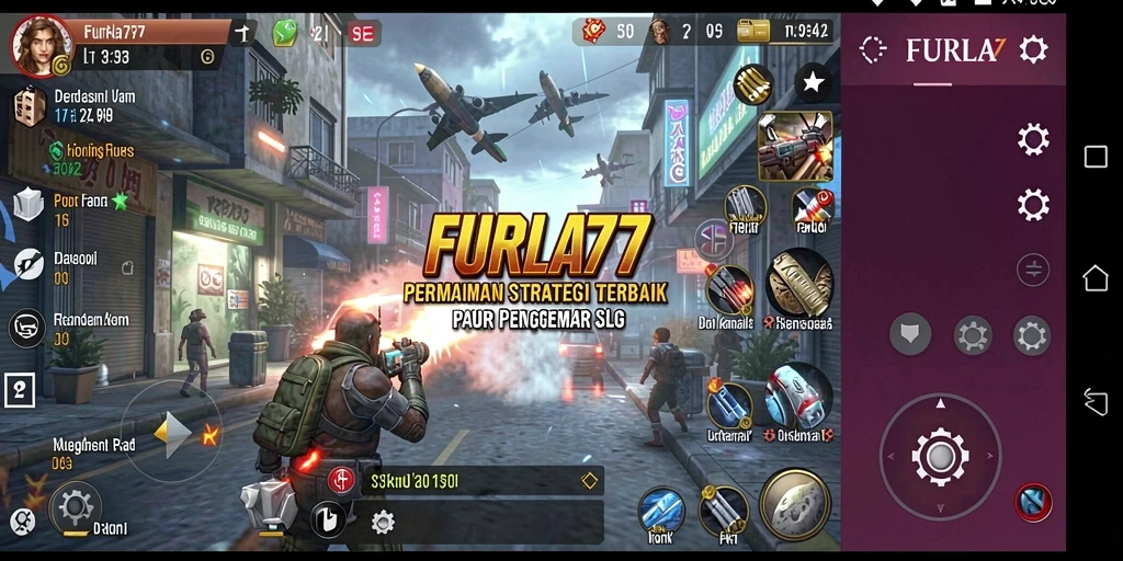 Tangkapan layar gameplay FURLA77 yang menunjukkan aksi pertempuran intens.