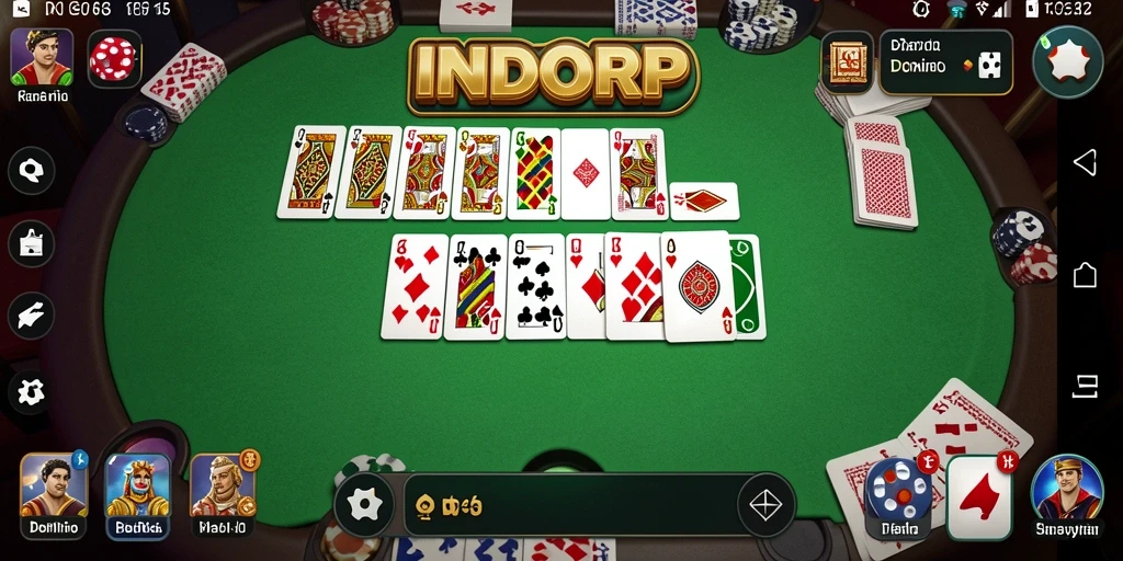Tangkapan layar permainan Domino INDORP yang seru dan menantang.