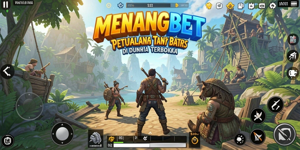 Tangkapan layar utama MENANGBET menampilkan petualangan di dunia terbuka.