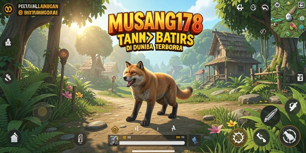 Screenshot gameplay MUSANG178 menampilkan dunia terbuka yang luas dan interaktif.