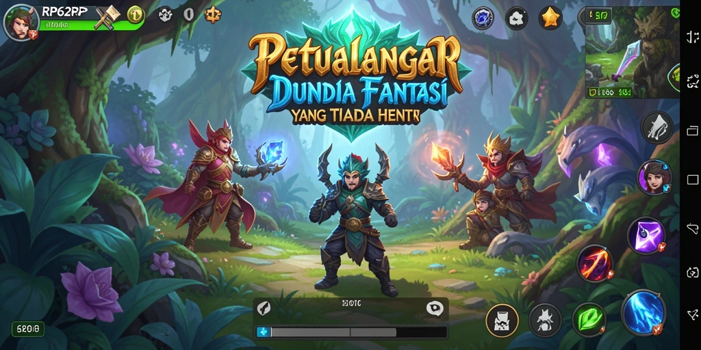 Tangkapan layar yang menampilkan pertarungan epik dalam RP62RP.